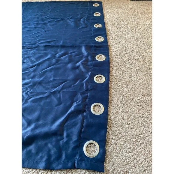 Sun Zero Navy Blue Blackout Grommet Curtain Panel - 54" x 84" Polyester - Picture 4 of 5